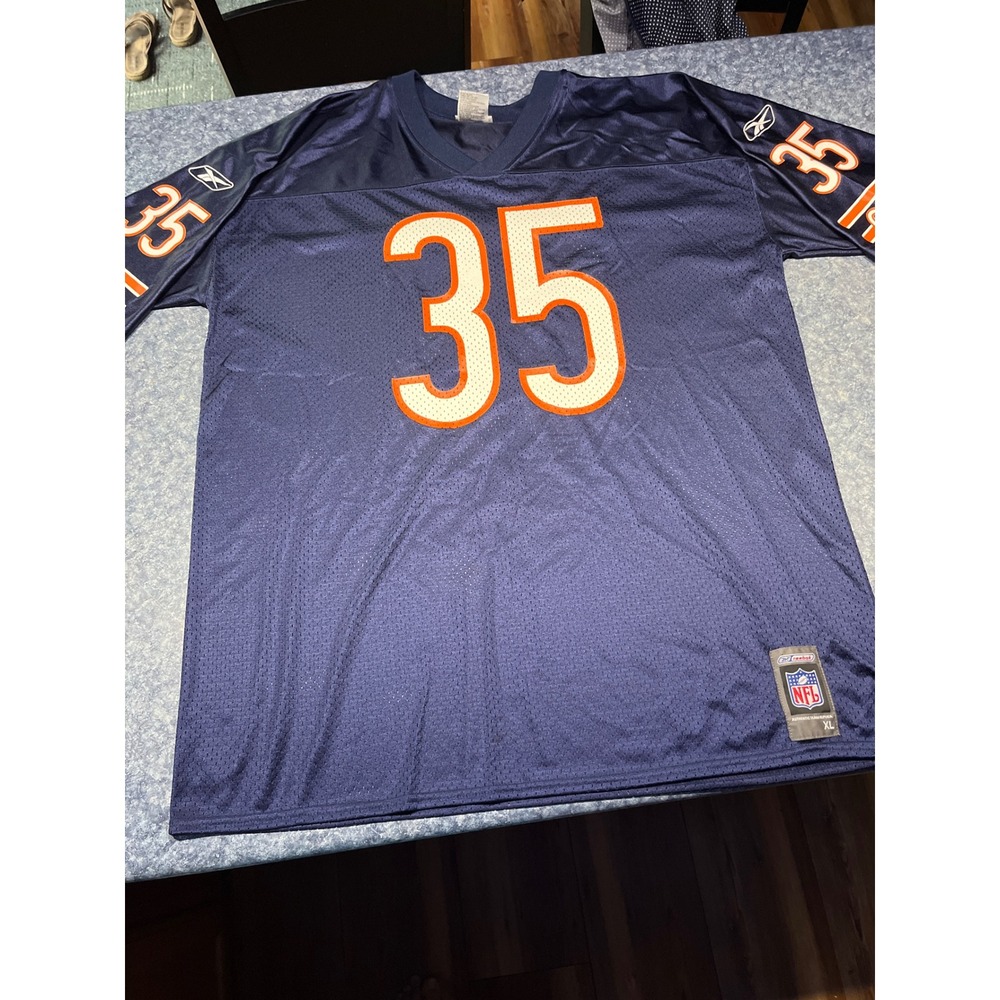 Reebok Chicago Bears Anthony Thomas 35 NFL Jersey Navy Blue Mens XL Mesh